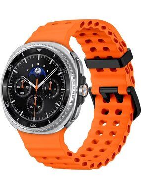Unisex Orange Analog Quartz Breathable Marine Replacement Samsung Galaxy Watch